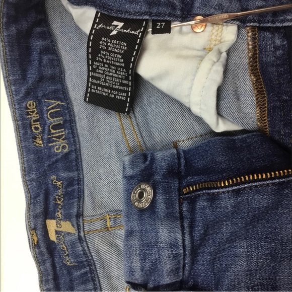 7 For All Mankind Ankle Skinny Jeans - Picture 7 of 7